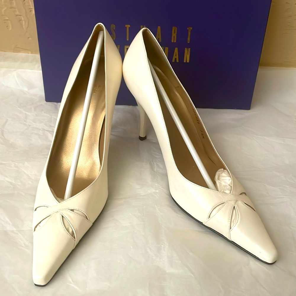 Stuart Weitzman Idol Pump New 7.5 opal pearl